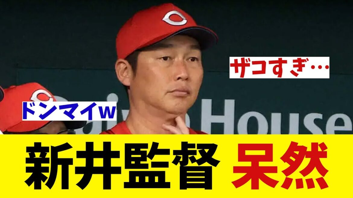広島・新井監督　逆転負けで3タテくらい呆然・・・！？【野球情報】【2ch 5ch】【なんJ なんG反応】