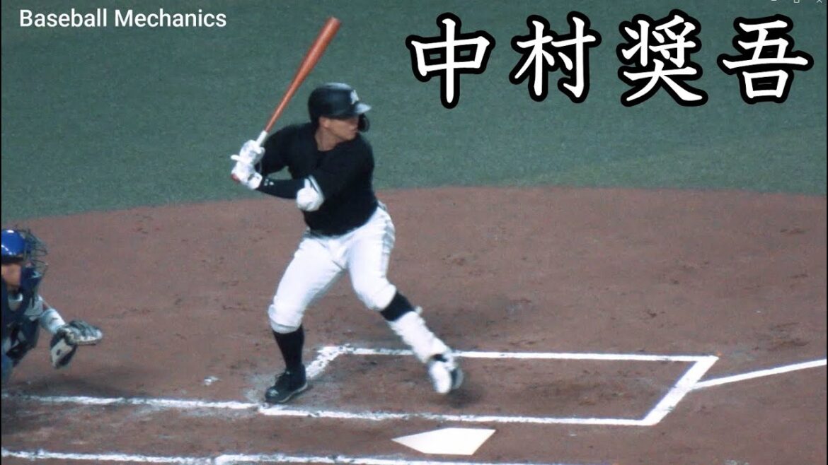 [ロッテ] 中村奨吾 打撃フォーム (スローモーション付)