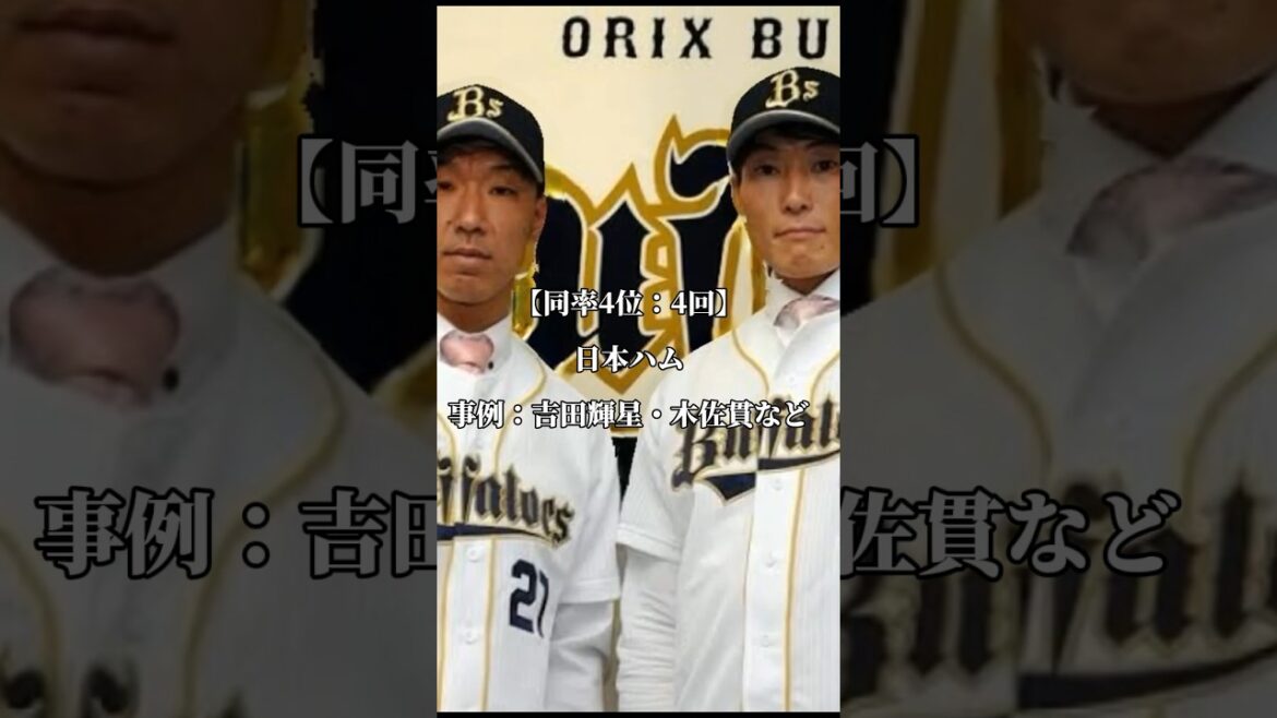 【1位が意外過ぎる】トレードが多い球団ランキング【オリックスバファローズ】
