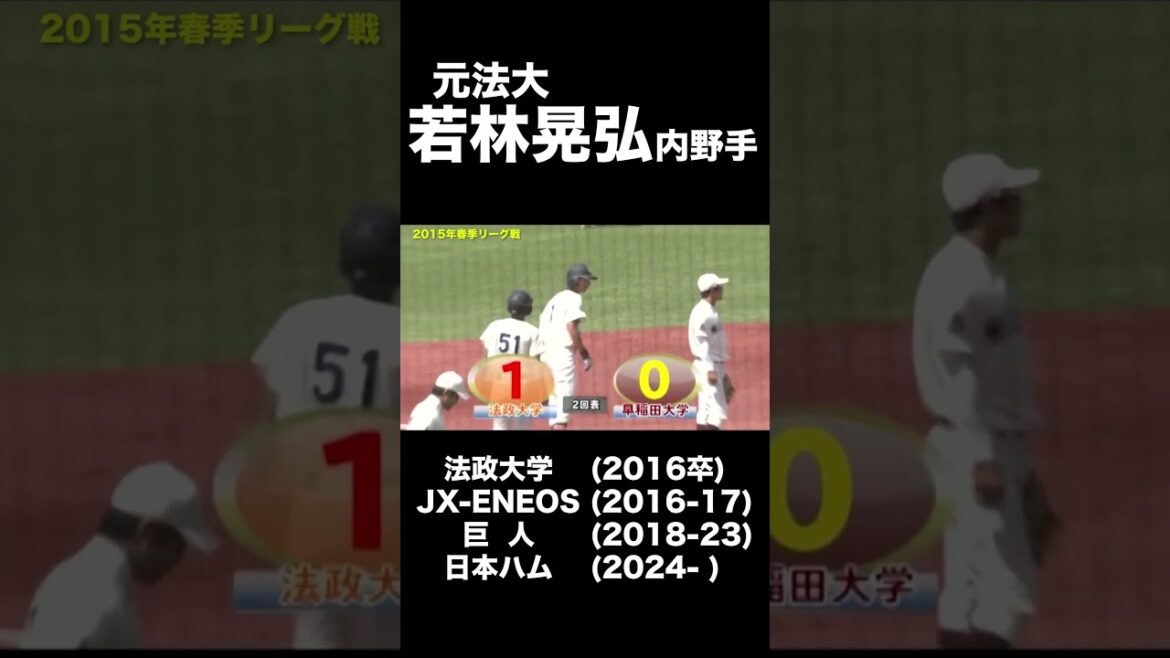 【大学時代集】法大・若林晃弘「巨人 日本ハム」#法大#若林晃弘#巨人#日本ハム