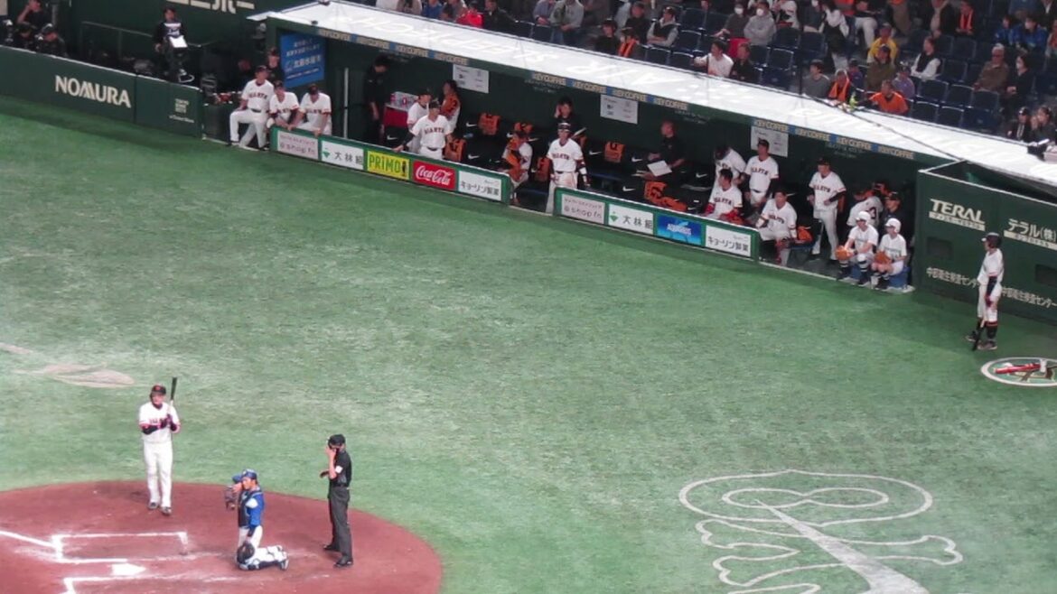 最終回 一発でればサヨナラ 丸佳浩を応援するジャイアンツベンチ2024年4月6日 読売ジャイアンツ対 横浜DeNAベイスターズ