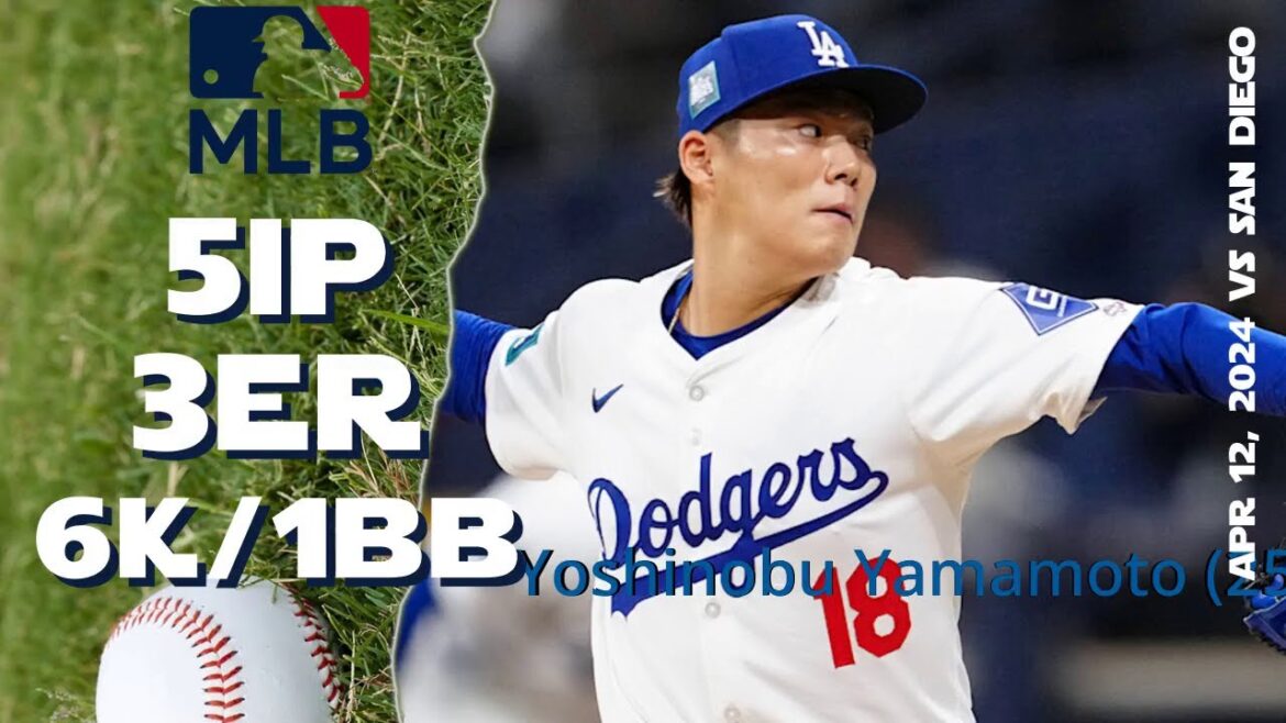 山本 由伸, Yamamoto Yoshinobu, April 12, 2024 | MLB highlights