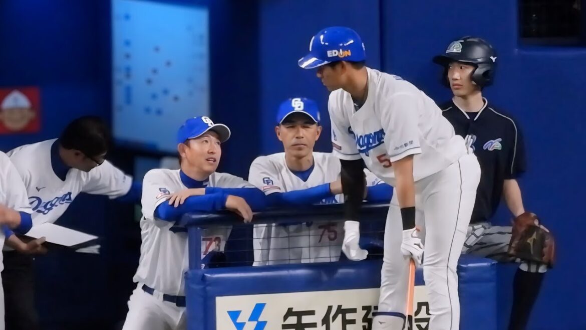 【サトテル狙いを指示？】立浪監督の指示を受けて明らかに逆方向を狙い打ちする上林 2024.4.12