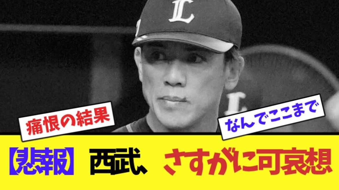 【悲報】西武、さすがに可哀想【ネット反応集】
