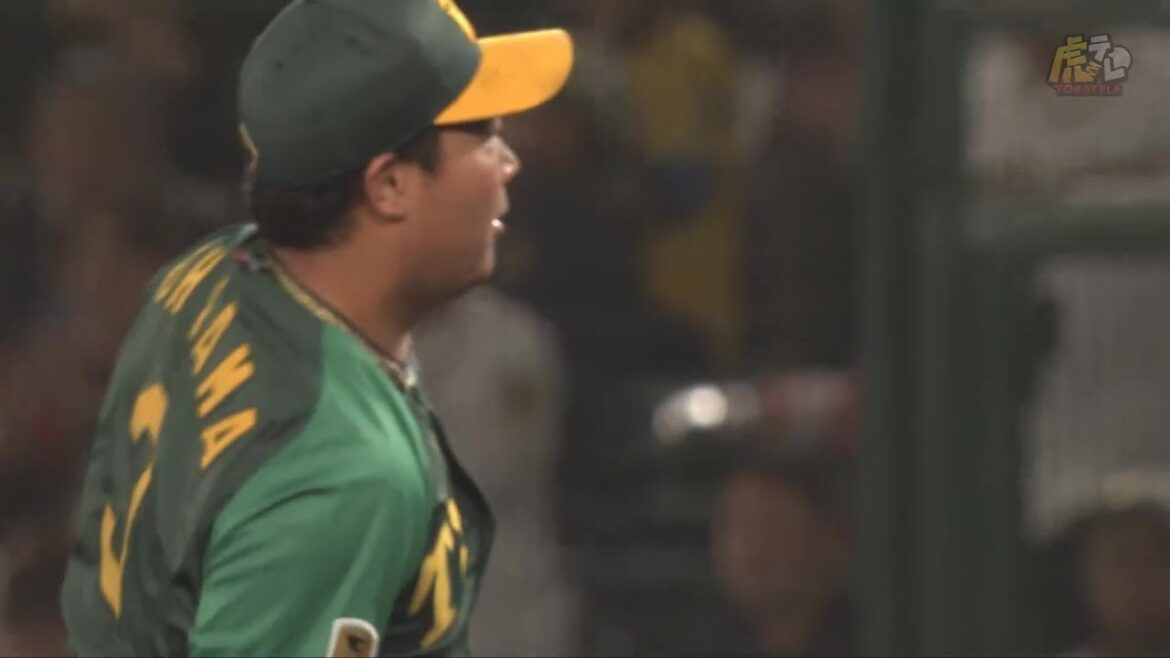 7回表、#大山悠輔 選手がヒット性の打球をナイスキャッチ！#西勇輝 投手を救うビッグプレー！