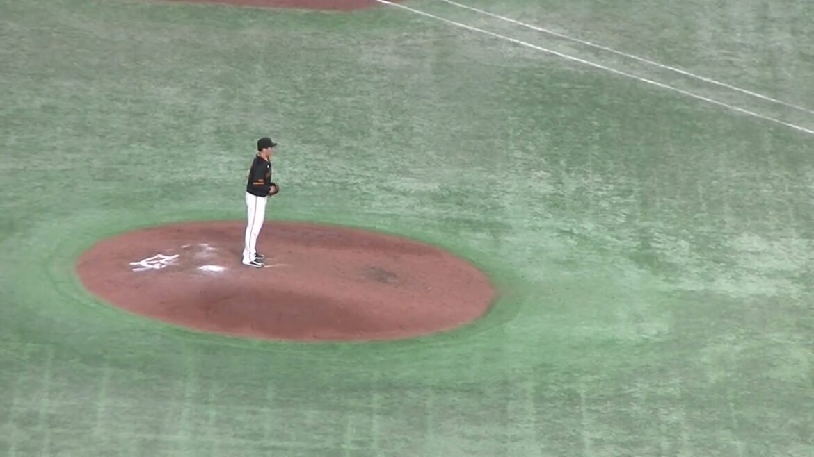 會澤翼をショートゴロに打ち取る大勢【 読売ジャイアンツ対 広島カープ2024年4月13日】