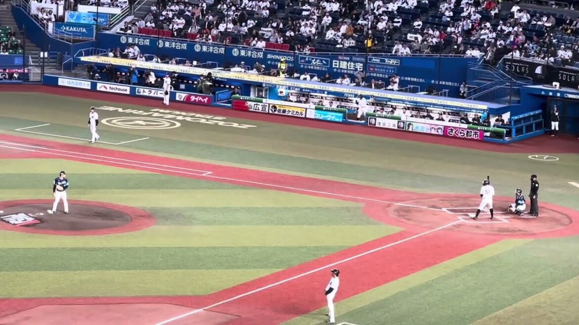 2024年4月17日 ロッテvs西武 山口航輝のタイムリーヒットでロッテ先制 2024年4月17日 ロッテvs西武 山口航輝のタイムリーヒットでロッテ先制