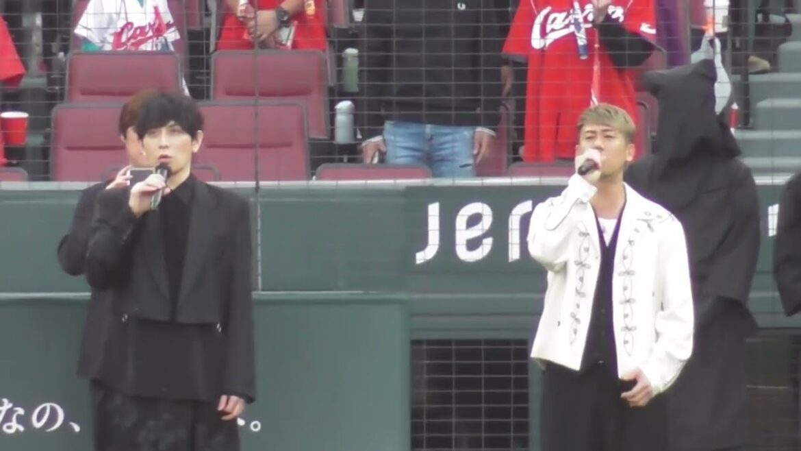 CHEMISTRY が広島vs巨人戦マツダスタジアムで国歌斉唱を披露！2024年4月19日