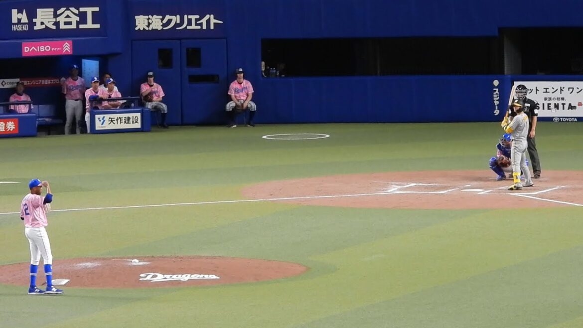 【昨日の反省即実行】ライデルがマウンドにすら立ってない状態でバッターボックスで既に身構える森下翔太 2024.4.13