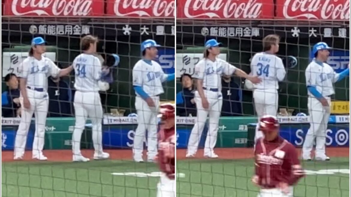 3ランを喰らうが先発の今井達也に優しく迎えられる甲斐野央とベンチの様子【西武vs楽天】2024/4/19