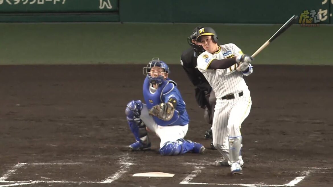 【お手本】2回裏、 #青柳晃洋 選手が自らのバットで援護点！ライト犠牲フライ！【2024/4/19Ｔ－Ｄ】