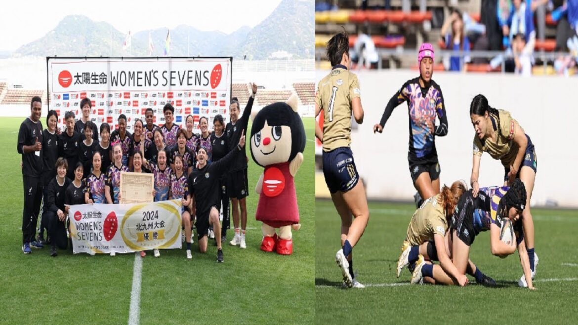 🔴**【ラグビー・太陽生命ウィメンズセブンズシリーズ2024 第1戦】昨季王者のながとブルーエンジェルスが今季も強い。初開催の北九州大会制す。*✅*