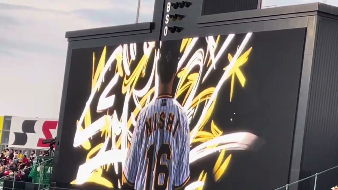 【24🆕】  #阪神 #西勇輝 選手 登場曲ビジョン 24.4.11.#阪神甲子園球場