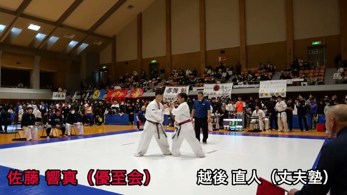 第6回北海道フルコンタクト空手道選手権大会　一般男子中量級準決勝第1試合