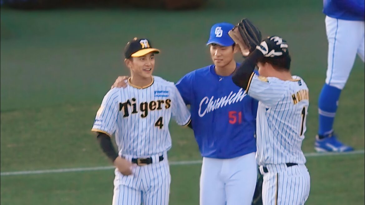 【イケメン共演】仙台育英出身で同級生の熊谷と上林が試合前に仲良くキャッチボール 2024.4.19