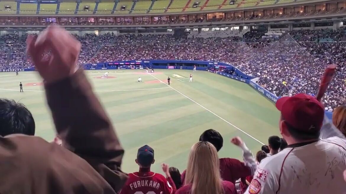 20240320　楽天イーグルスの【共通テーマ1】　4回表　東北楽天ｺﾞｰﾙﾃﾞﾝｲｰｸﾞﾙｽ　打者は小深田@ﾊﾞﾝﾃﾘﾝﾄﾞｰﾑ ﾅｺﾞﾔ･ﾚﾌﾄ外野 ﾅｺﾞﾔﾄﾞｰﾑ ｵｰﾌﾟﾝ戦