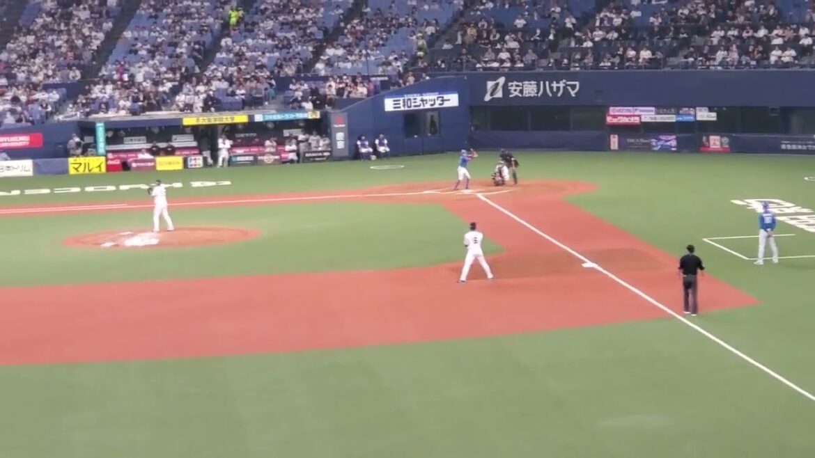 20240412　魅せろｽﾌﾟﾘﾝﾀｰ♪【五十幡亮汰 応援歌】北海道日本ﾊﾑﾌｧｲﾀｰｽﾞ　8回表@京ｾﾗﾄﾞｰﾑ大阪･ﾚﾌﾄ外野下段