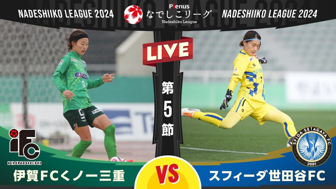 【第５節】伊賀ＦＣくノ一三重 vs スフィーダ世田谷ＦＣ