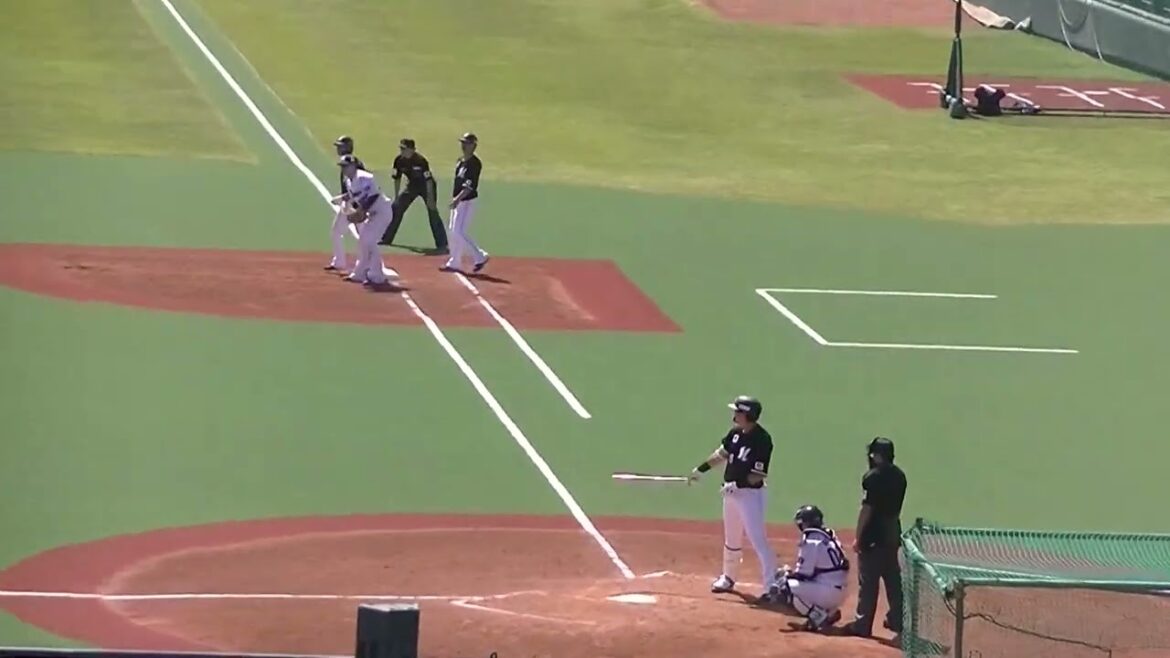 マリーンズ安田尚憲の打球 ファールかと思ったら戻ってきてタイムリー二塁打【ヤクルトスワローズ対 千葉ロッテマリーンズ イースタン2024年4月19日】