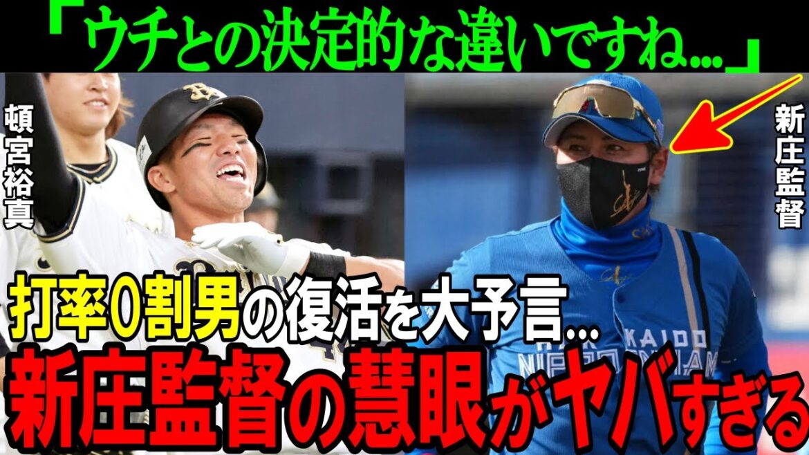 【オリックス】新庄監督が頓宮裕真の復活を見抜けた意外な理由。バファローズとファイターズの決定的な違いがヤバすぎた！？【プロ野球/NPB】
