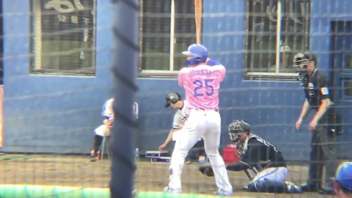 ファーム 5回裏先頭でヒットを放つ石川昂弥(2024/4/20)