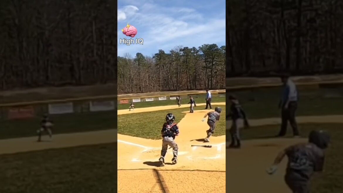 High #baseball #IQ 8 yr old #shortstop #travelbaseball #infield #littleleague #highlight