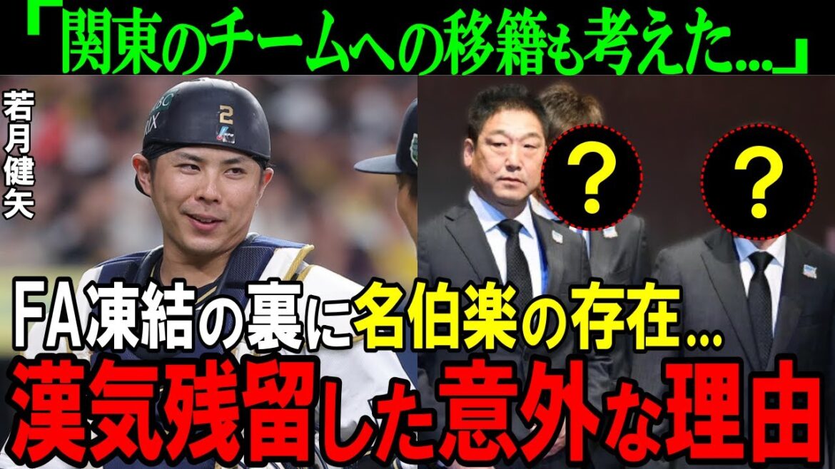 【オリックス】「関東のチームに移籍することも考えました...」若月健矢が漢気残留を決断した本当の理由。猛牛の扇の要の本音がヤバすぎた【プロ野球/NPB】
