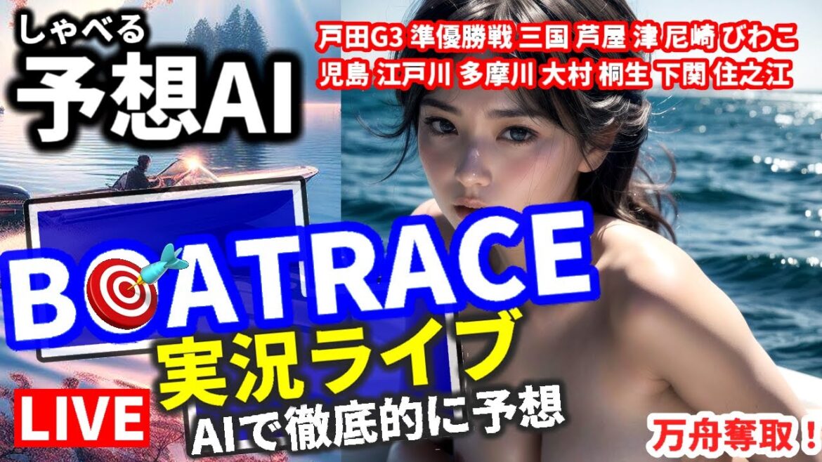 【4/23 競艇ライブ 戸田G3 準優勝戦 三国 芦屋 津 尼崎 びわこ児島 江戸川 多摩川 大村 桐生 下関 住之江 ボートレース 万舟 プラス収支予想 】 他 全レース 参戦