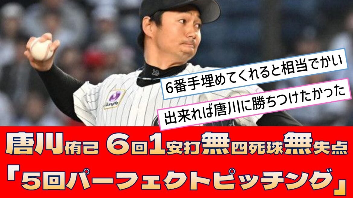 【ロッテ 唐川侑己】6回1安打無四死球無失点「5回パーフェクトピッチング」【プロ野球 2ch 5ch なんJ】