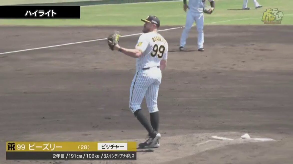 【ハイライト】4/25(木) 神6-1中（鳴尾浜）|ビーズリー7回無失点の好投！戸井零士、3安打1打点の活躍！