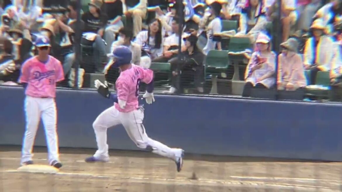 ファーム 惜しくもライトフライに倒れる福永(2024/4/20) ファーム 惜しくもライトフライに倒れる福永(2024/4/20)