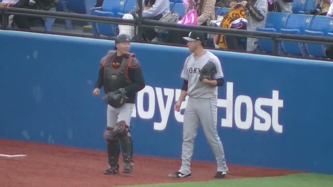 先発2日前ブルペンで投げる堀田賢慎（ヤクルトスワローズ対 読売ジャイアンツ2024年4月11日）