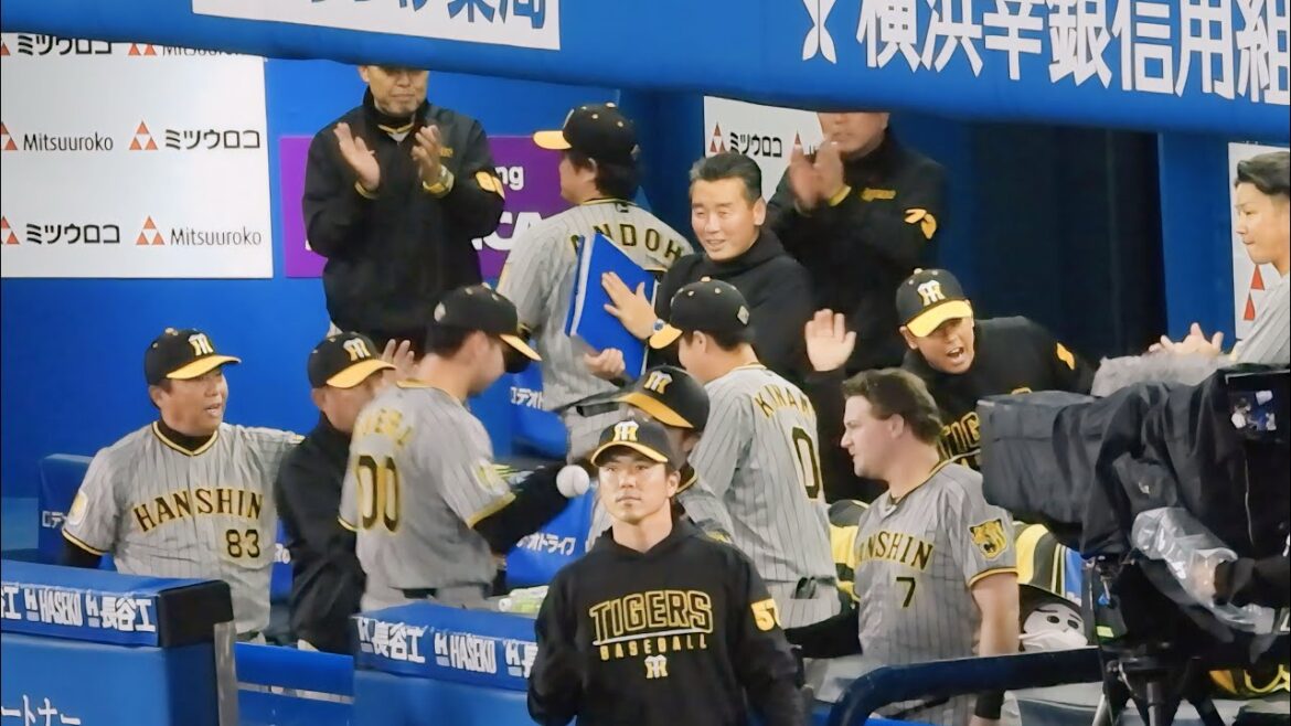 【岡田監督も拍手】完璧な守備でサヨナラの危機を救った木浪と耐え凌いだゲラに喜びを爆発させる阪神ベンチ 2024.4.23