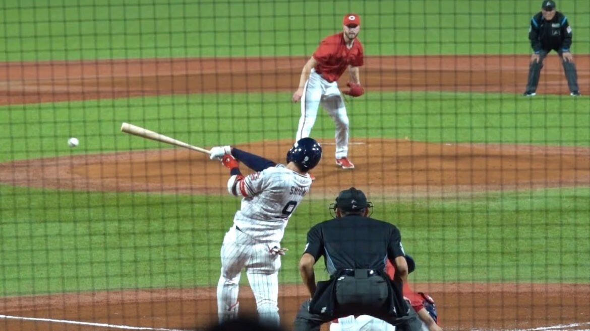 塩見泰隆のタイムリーヒットで長岡秀樹が生還！東京ヤクルトスワローズ 2024/04/25