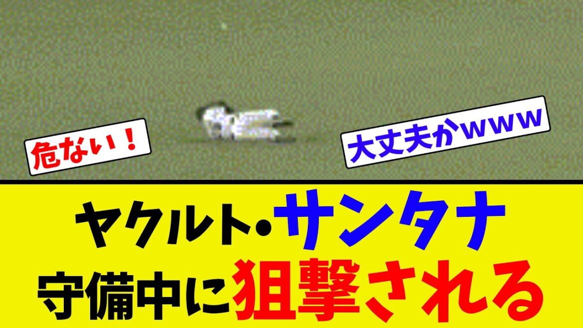 ヤクルト•サンタナ守備中に狙撃される【ネット反応集】