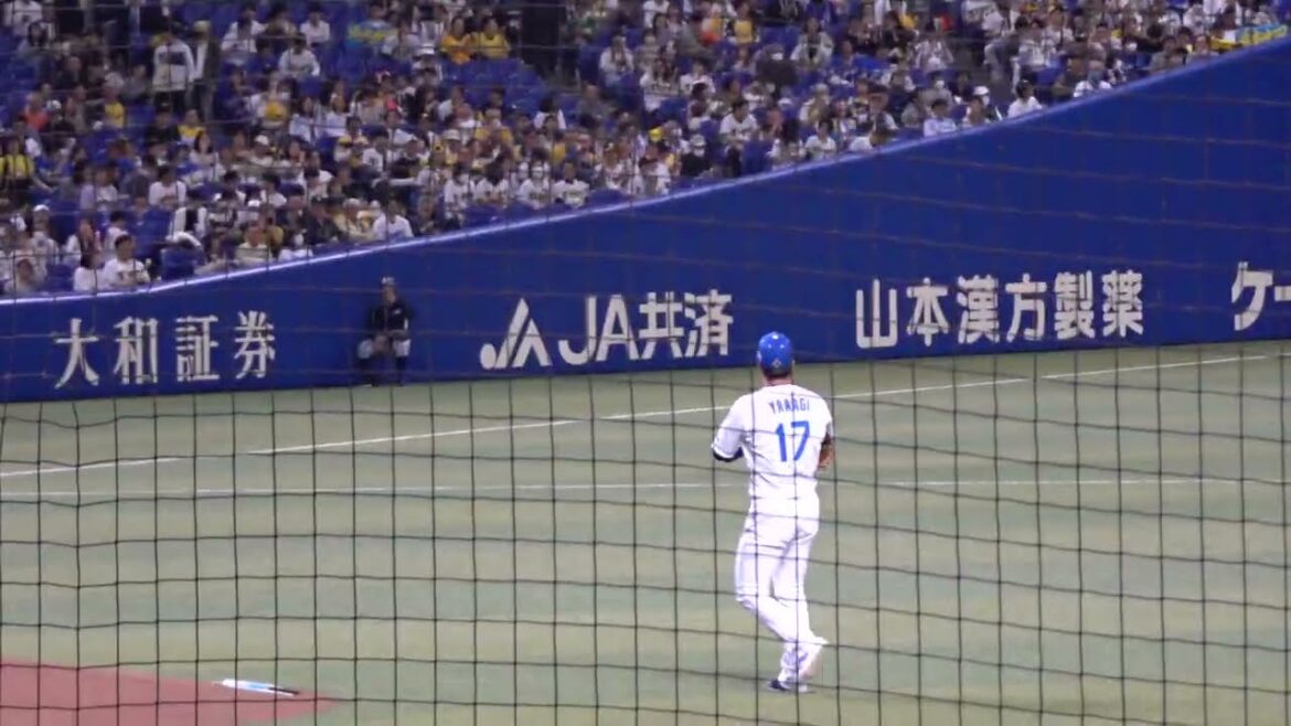 【2024/4/12バンテリンドームナゴヤ】守備につくドラゴンズの選手達～始球式～プレイボールまで　中日vs阪神　1塁側内野S 15通路 9列 167番 からの見え方