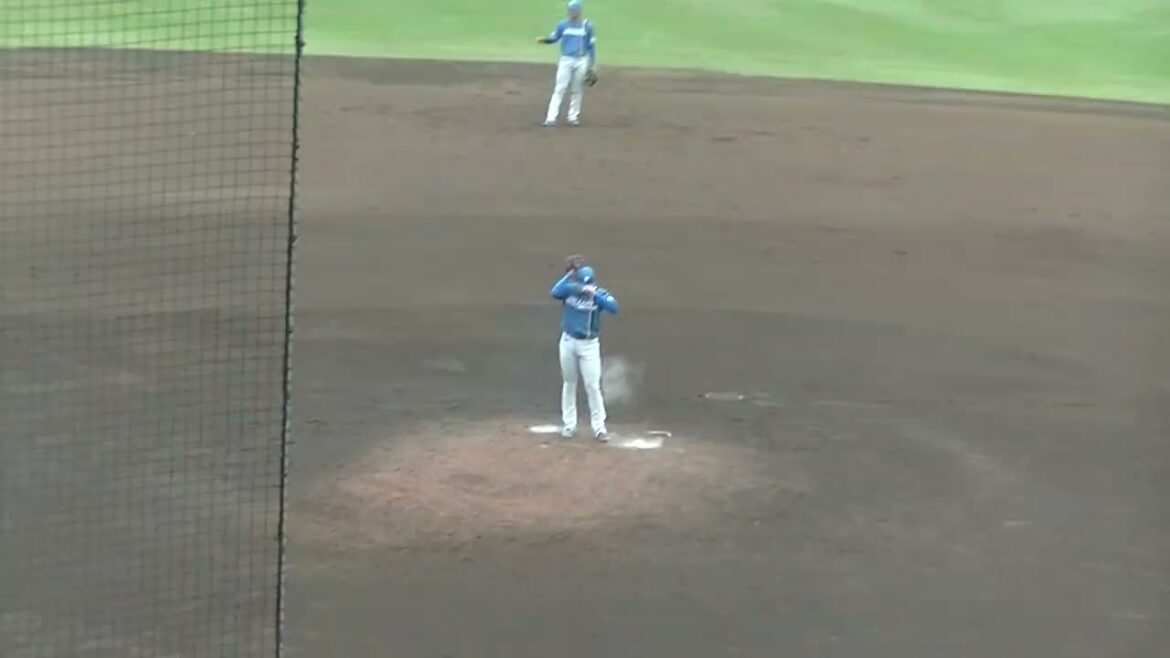 堀瑞輝が舟越秀虎を三振にとる（2024年4月18日  読売ジャイアンツ対 日本ハムファイターズ 2軍）