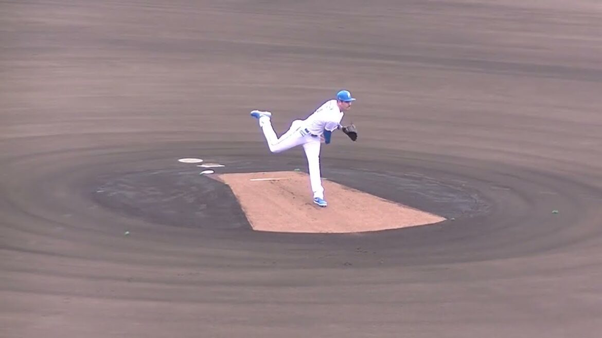 【野球選手フォーム集】日ハム バーヘイゲンの投球フォーム（2024年4月23日 日本ハムファイターズ対 横浜DeNAベイスターズ 2軍）