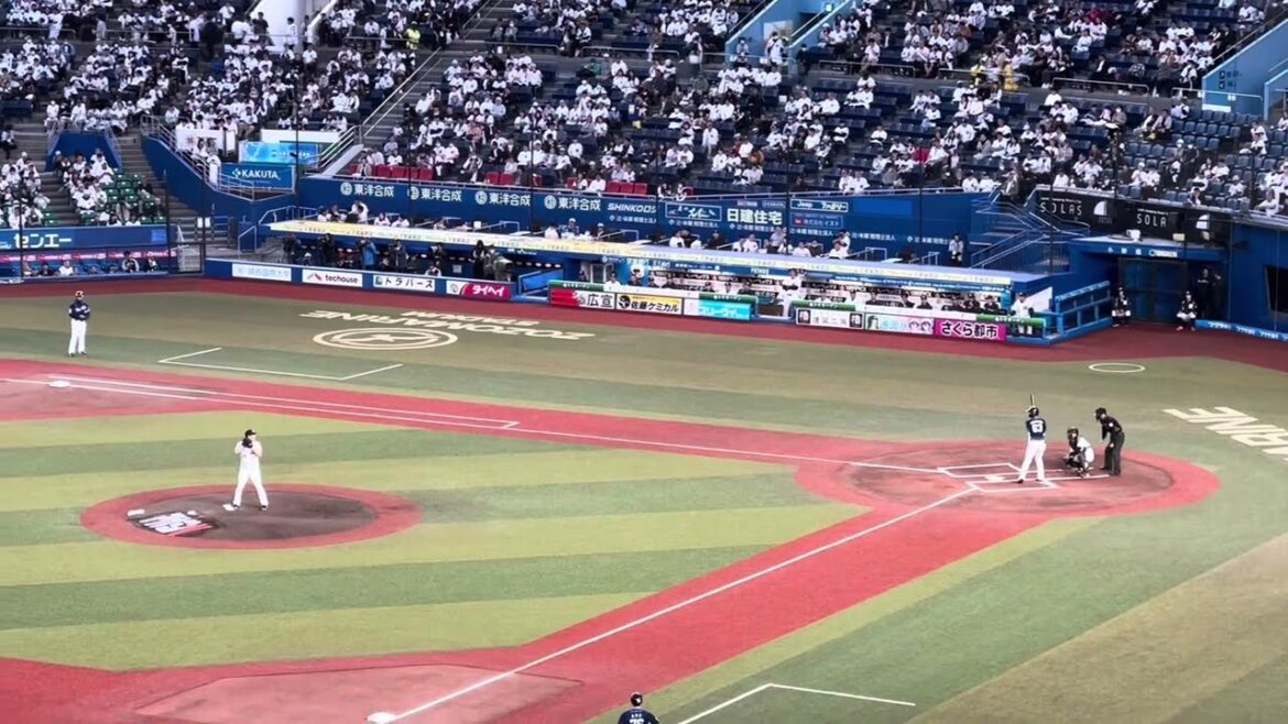 2024年4月17日　ロッテvs西武　先頭の長谷川信哉デッドボールで出塁