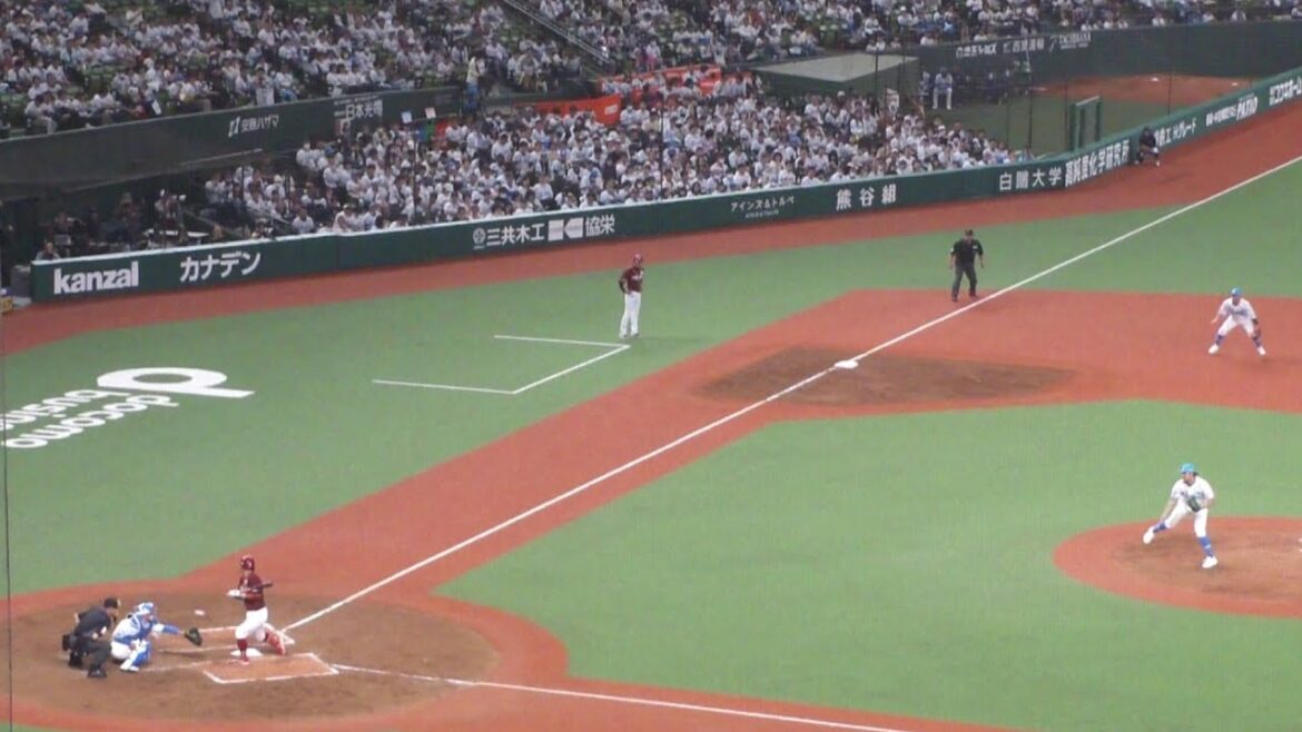 楽天 鈴木大地 デッドボール　西武 vs 楽天　2024年4月21日(日)