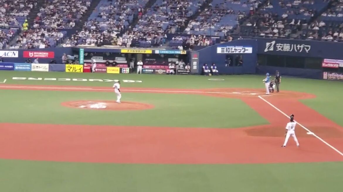 20240412　ﾋｯﾄを放つ♪【郡司裕也 応援歌】北海道日本ﾊﾑﾌｧｲﾀｰｽﾞ　9回表@京ｾﾗﾄﾞｰﾑ大阪･ﾚﾌﾄ外野下段