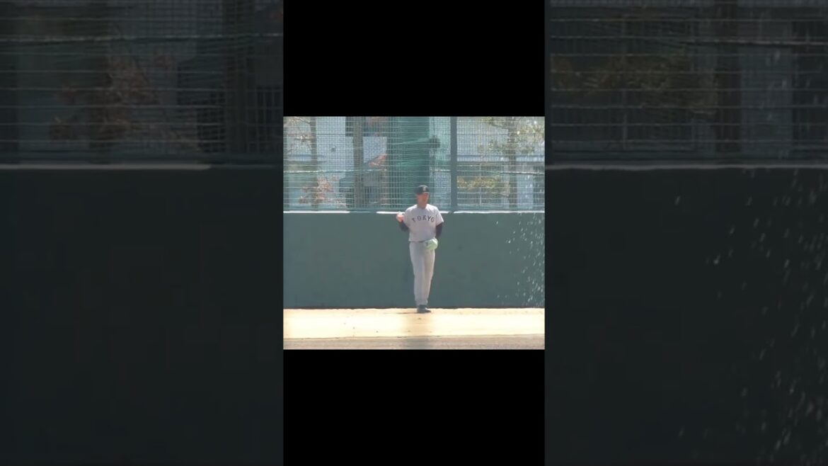 【巨人】先発予定 木下幹也がキャッチボール（春季リーグ 千葉ロッテマリーンズ対 読売ジャイアンツ2024年3月14日）