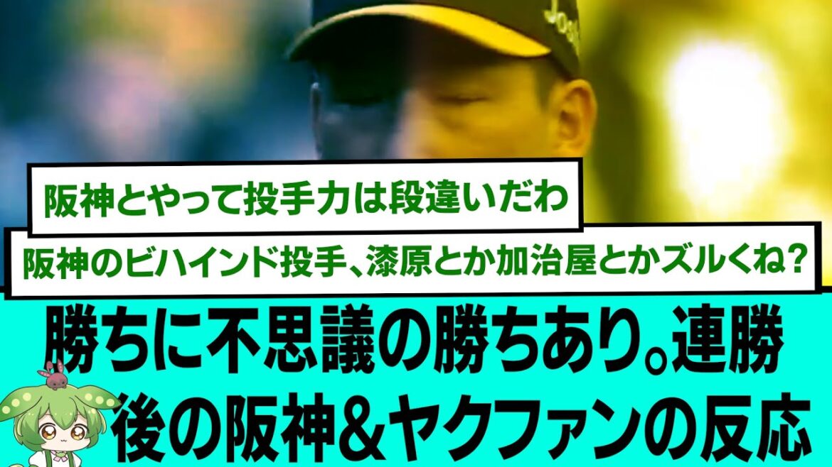 勝ちに不思議の勝ちあり。2連勝後の阪神&ヤクファンの反応【糸原健斗猛打賞/阪神タイガース/プロ野球/なんJ2ch5chスレまとめ/セリーグ/大山悠輔/才木浩人/近本光司/岩崎優/2024年4月28日】