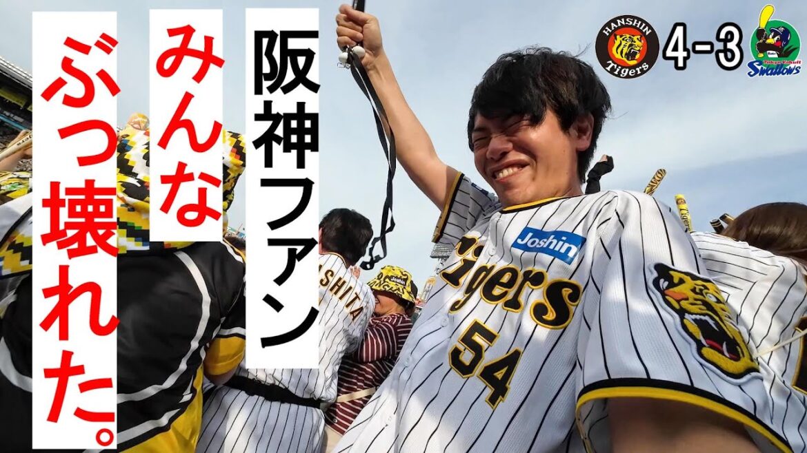 大山の打球がサンタナの前に落ちた瞬間の阪神ファンぶっ壊れすぎ！ww