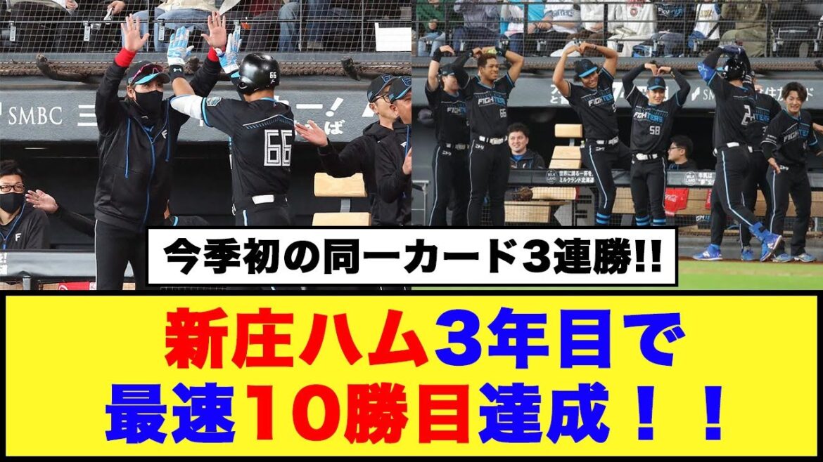 【日本ハム】新庄ハム3年目で最速10勝目達成！！【日本ハム反応集】【ネットの反応】#日本ハムファイターズ #新庄監督 #万波中正
