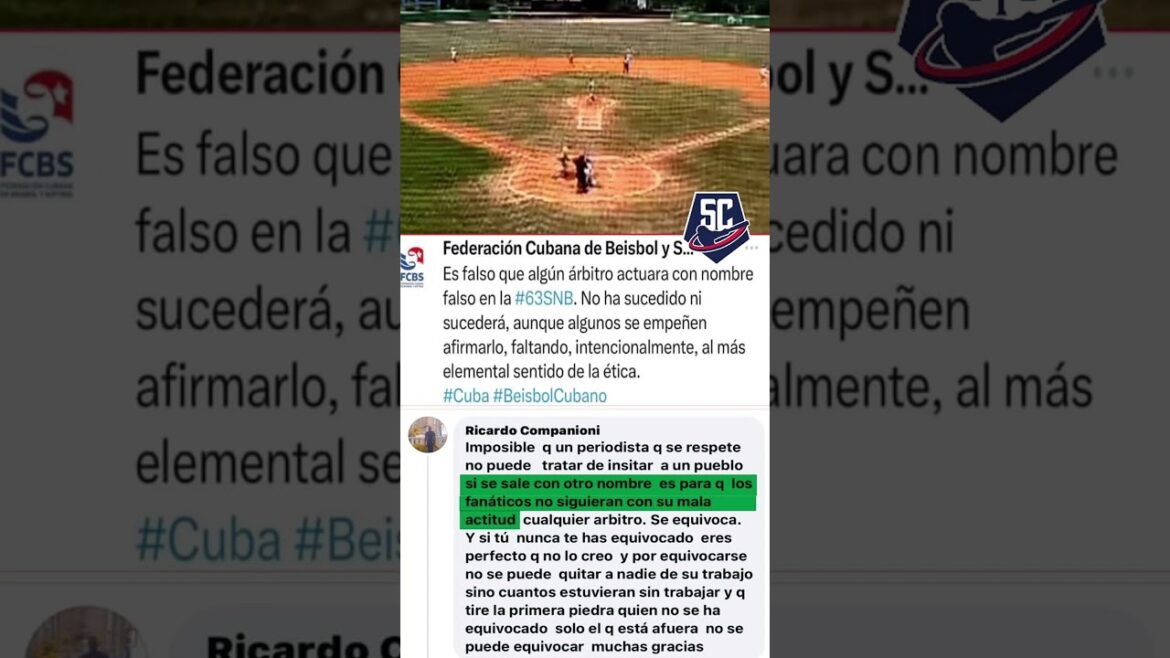Federación MIENTE: Prensa oficialista REVELÓ detalles de árbitro con NOMBRE FALSO en Serie Nacional