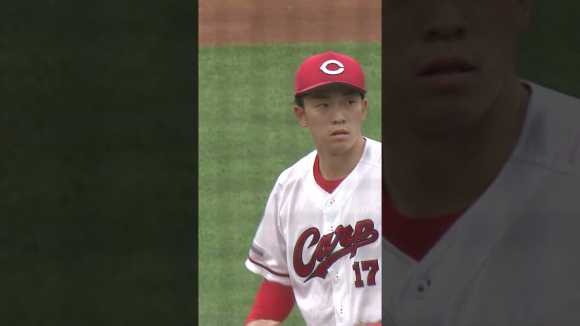 【シート打撃】常廣羽也斗投手がマツダスタジアムでシート打撃に登板