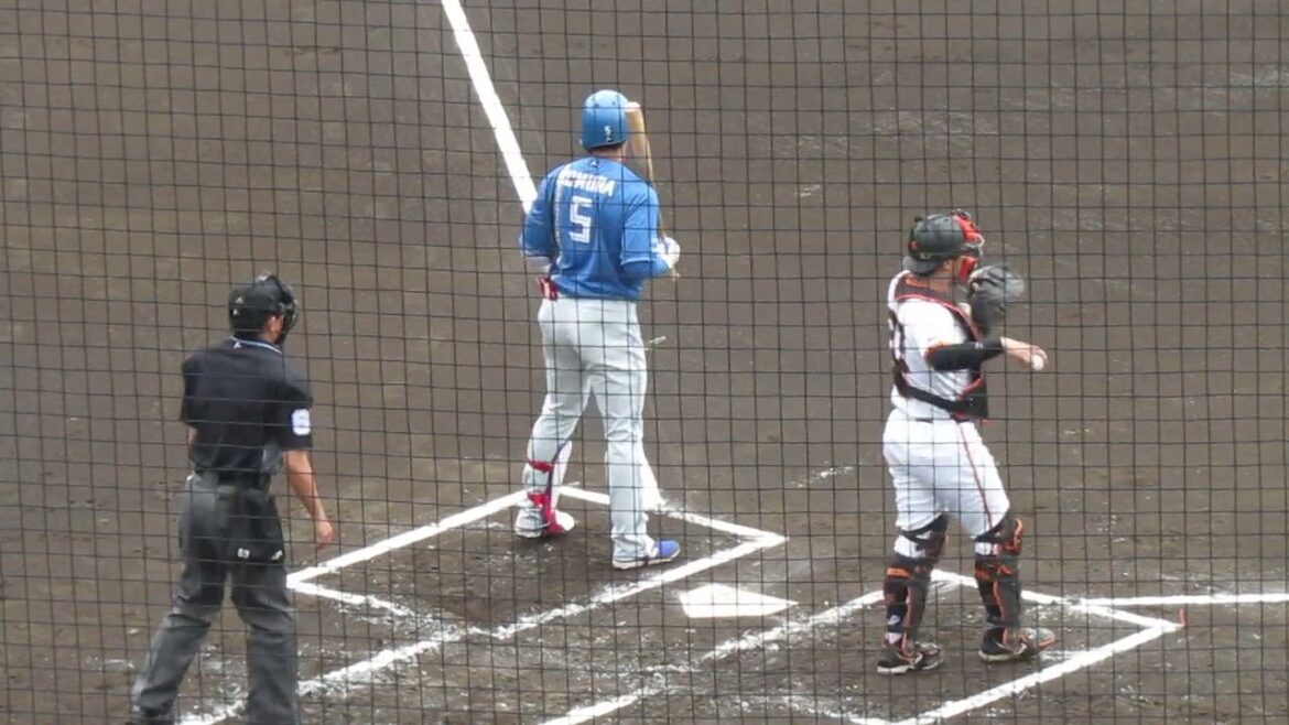 ファイターズ野村佑希バッティングフォーム＜読売ジャイアンツ 対 日本ハムファイターズ 2024年4月18日＞