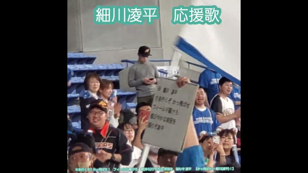 20240412　新応援歌だ♪試合後に【細川凌平 応援歌】北海道日本ﾊﾑﾌｧｲﾀｰｽﾞ　#shorts@京ｾﾗﾄﾞｰﾑ大阪･ﾚﾌﾄ外野下段