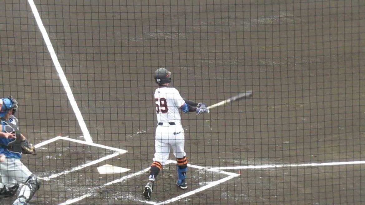 ジャイアンツ松原聖弥バッティングフォーム＜読売ジャイアンツ 対 日本ハムファイターズ 2024年4月18日＞